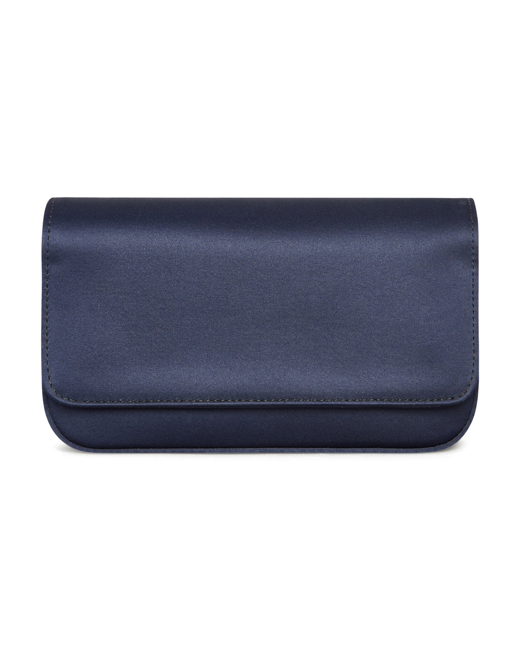 Carteira de festa, clutch Lia Benvenuta em cetim azul marinho