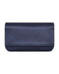 Carteira de festa, clutch Lia Benvenuta em cetim azul marinho