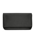 Carteira de festa, clutch Lia Benvenuta em cetim preto