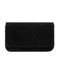 Carteira de festa, clutch Lia Benvenuta em chamois preto
