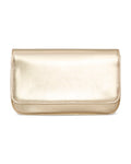 Carteira de festa, clutch Lia Benvenuta em ouro light metalizado